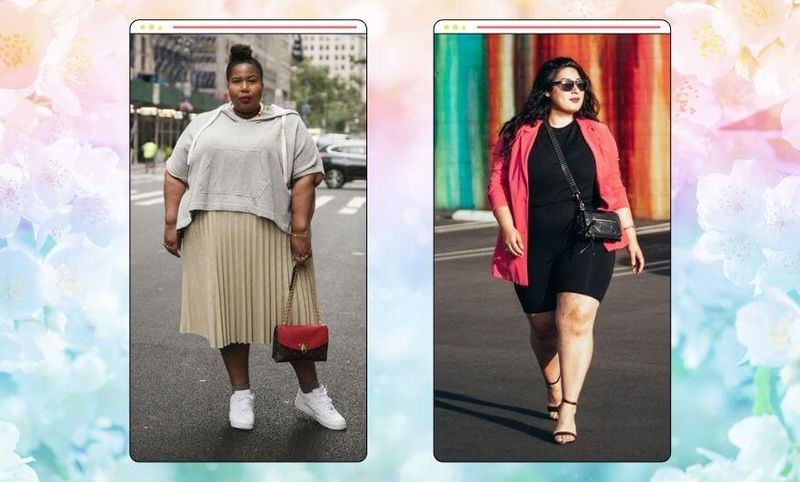 colagem de duas fotos lado a lado de duas mulheres usando roupas casuais/esportivas